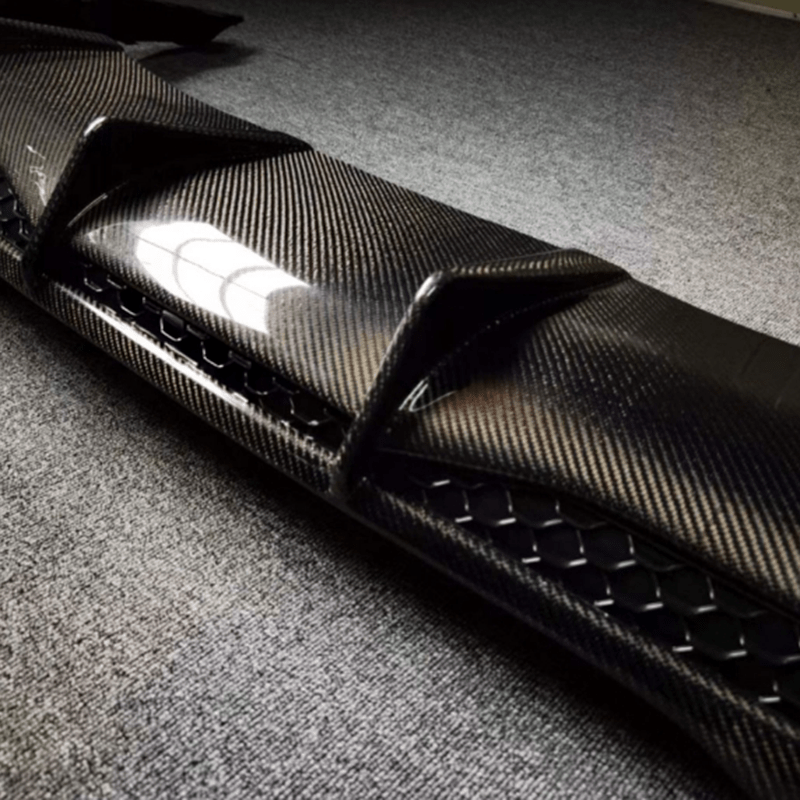 Mercedes Benz C-Class (W206) BRABUS Style Carbon Fibre Rear Diffuser With Exhaust Tips - Twenty Two Tuning Rear Diffuser