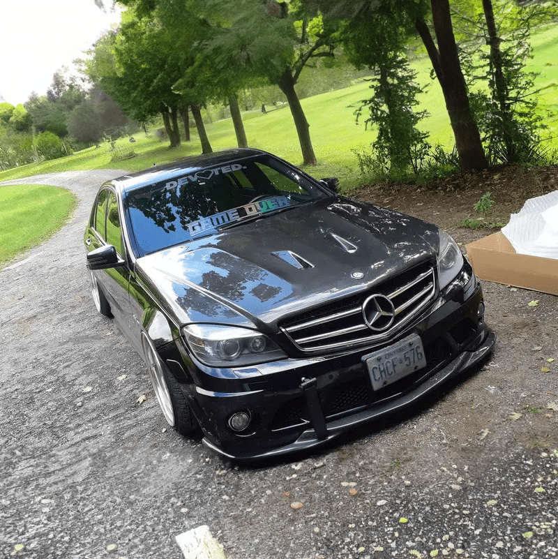 Mercedes Benz C63 (W204/C204) Black Edition Style Carbon Fibre Hood/Bonnet Replacement - Twenty Two Tuning Hood/Bonnet Complete