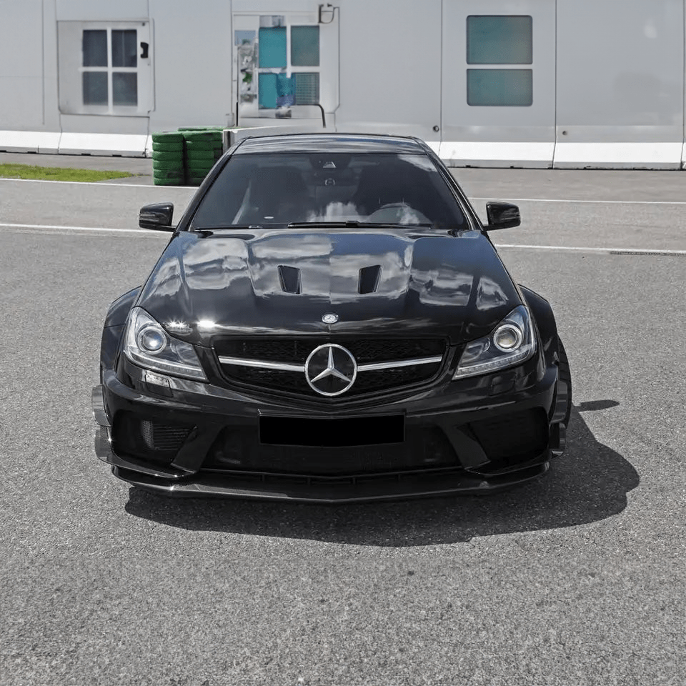 Mercedes Benz C63 (W204/C204) Black Edition Style Carbon Fibre Hood/Bonnet Replacement - Twenty Two Tuning Hood/Bonnet Complete