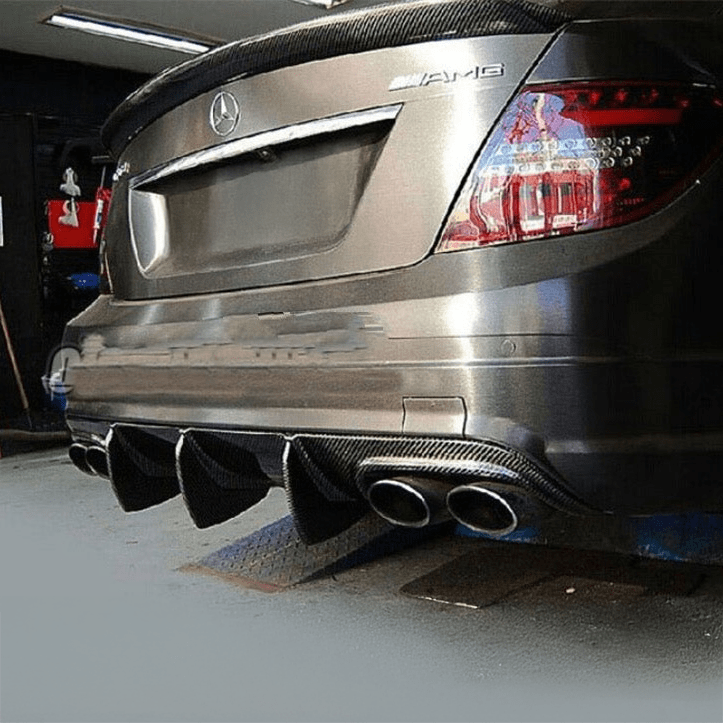 Mercedes Benz C63 (W204) Pre-Facelift Big Fin Style Carbon Fibre Rear Diffuser - Twenty Two Tuning Rear Diffuser