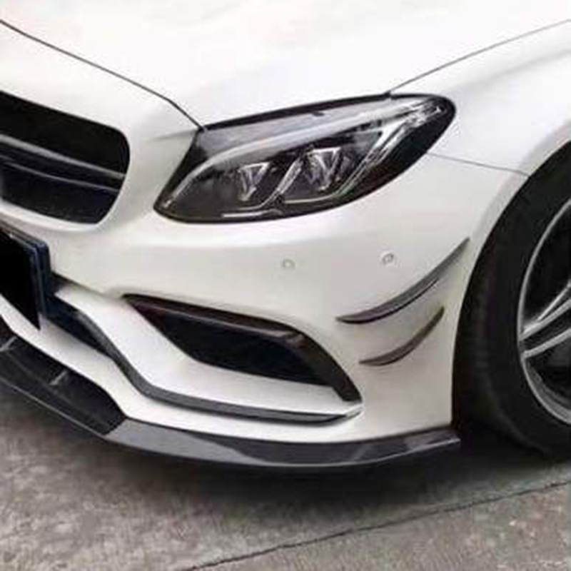 Mercedes Benz C63 (W205/S205/C205) Carbon Fibre Front Canards - Twenty Two Tuning Front Canards/Bumper Inserts