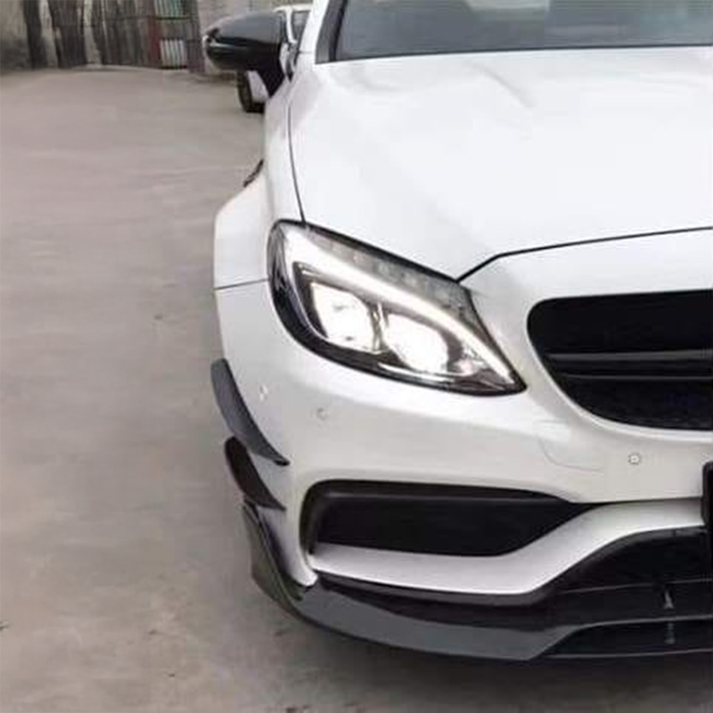 Mercedes Benz C63 (W205/S205/C205) Carbon Fibre Front Canards - Twenty Two Tuning Front Canards/Bumper Inserts