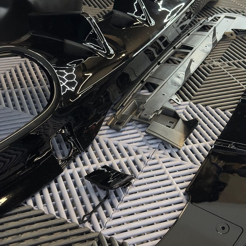 Mercedes Benz CLA-Class/CLA35/CLA45 (W118/C118) Future Design Style Gloss Black Rear Diffuser and Exhaust Tips - Twenty Two Tuning Rear Diffuser