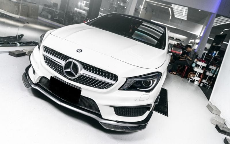 Mercedes Benz CLA45 Pre-Facelift (W117/C117) Edition 1 Style Carbon Fibre Front Canards - Twenty Two Tuning Front Canards/Bumper Inserts