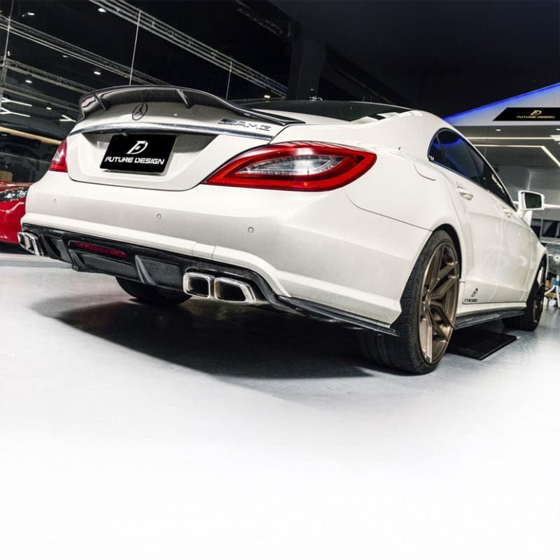 Mercedes Benz CLS-Class/CLS63 (W218) RIA Style Carbon Fiber Rear Bumper Canards - Future Design Rear Canards