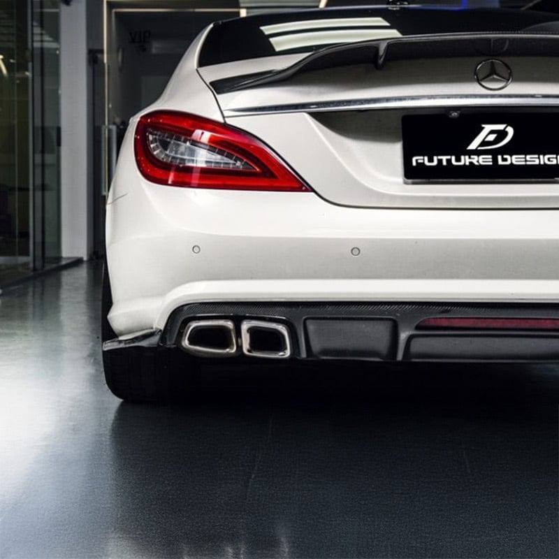 Mercedes Benz CLS-Class/CLS63 (W218) RIA Style Carbon Fiber Rear Bumper Canards - Future Design Rear Canards