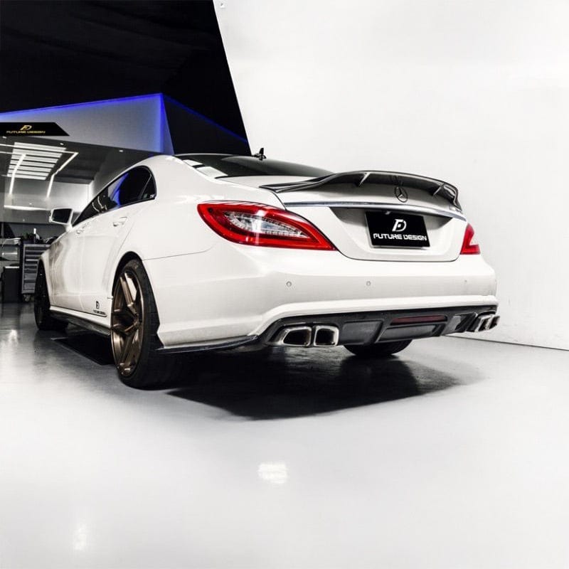 Mercedes Benz CLS-Class/CLS63 (W218) RIA Style Carbon Fiber Rear Bumper Canards - Future Design Rear Canards