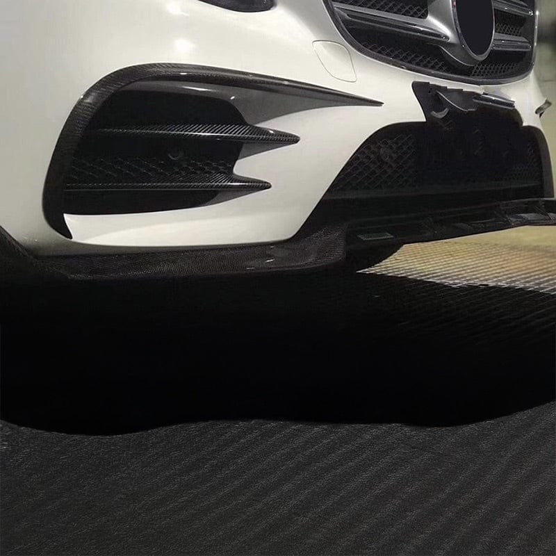 Mercedes Benz E-Class/E43 (W213/C238/A238) OEM+ Style Carbon Fiber Front Bumper Vent Trims - Twenty Two Tuning Front Canards/Bumper Inserts