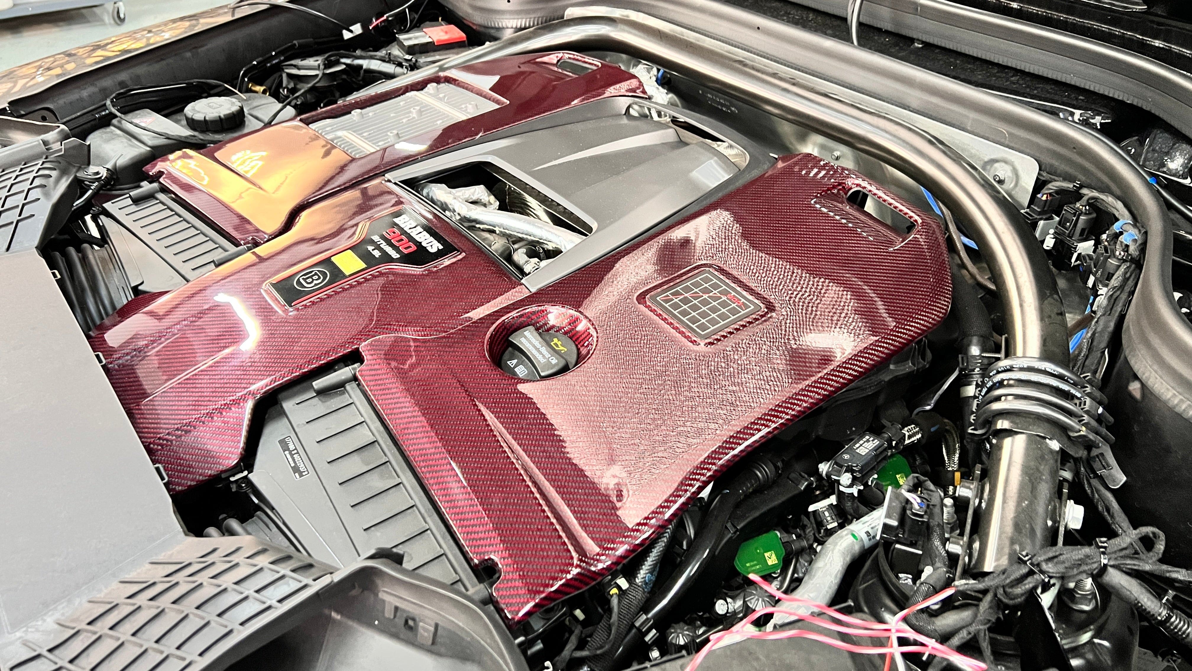 Mercedes Benz E63(S) (W213) Facelift Brabus 900 Style Carbon Fibre Engine Cover - Twenty Two Tuning Engine Bay