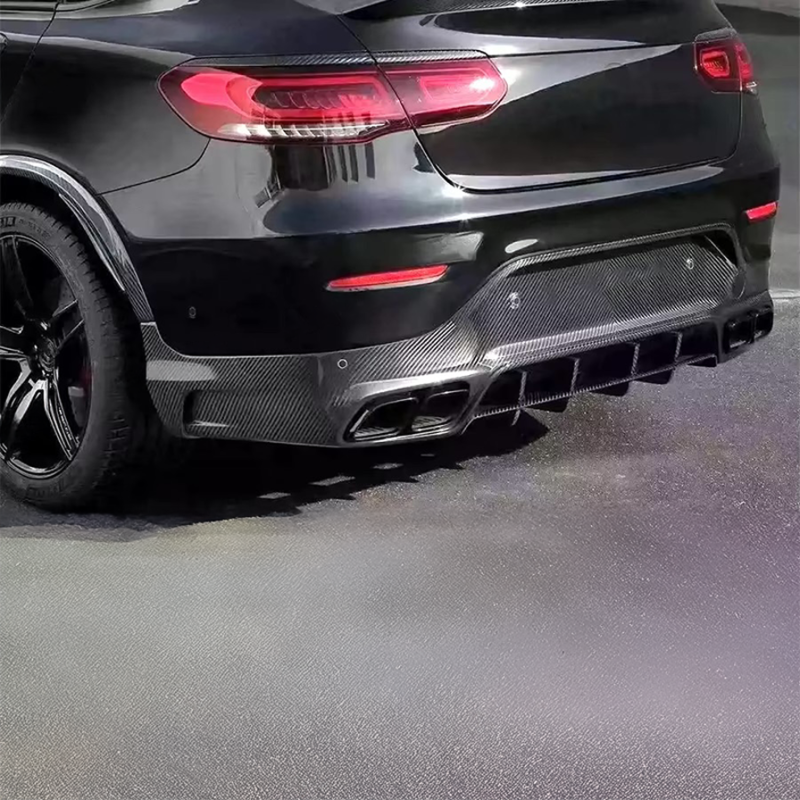 Mercedes Benz GLC Class/GLC43 (W253/C253) GLC63 Style Carbon Fiber Rear Diffuser - Twenty Two Tuning Rear Bumper