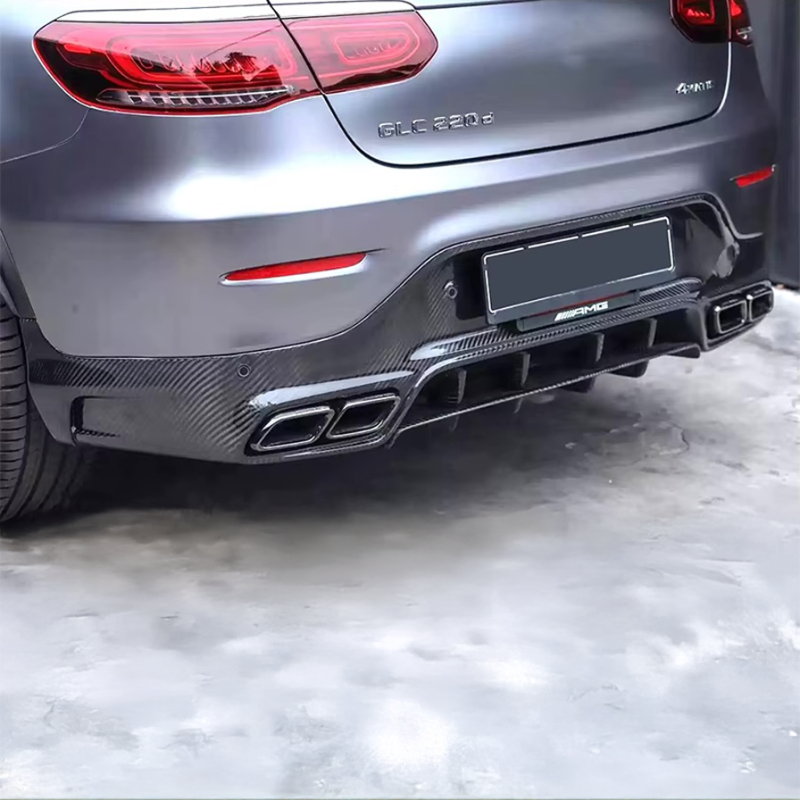 Mercedes Benz GLC Class/GLC43 (W253/C253) GLC63 Style Carbon Fiber Rear Diffuser - Twenty Two Tuning Rear Bumper