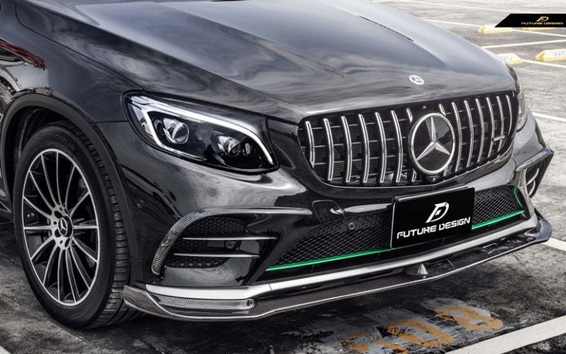 Mercedes Benz GLC-Class (W253/C253) PFL Future Design Carbon Fibre Front Lip Spoiler - Future Design Front Lip