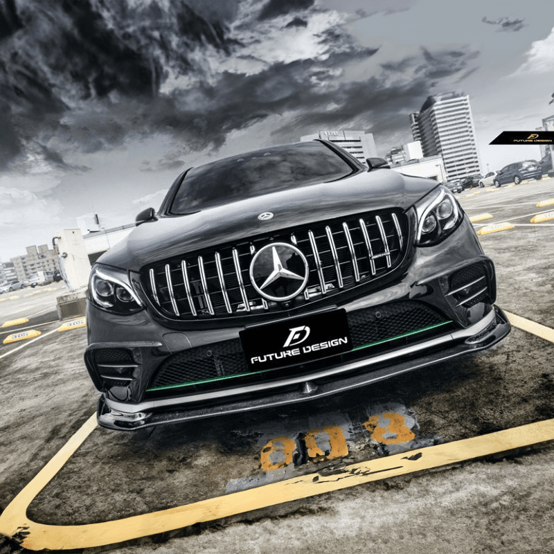 Mercedes Benz GLC-Class (W253/C253) PFL Future Design Carbon Fibre Front Lip Spoiler - Future Design Front Lip
