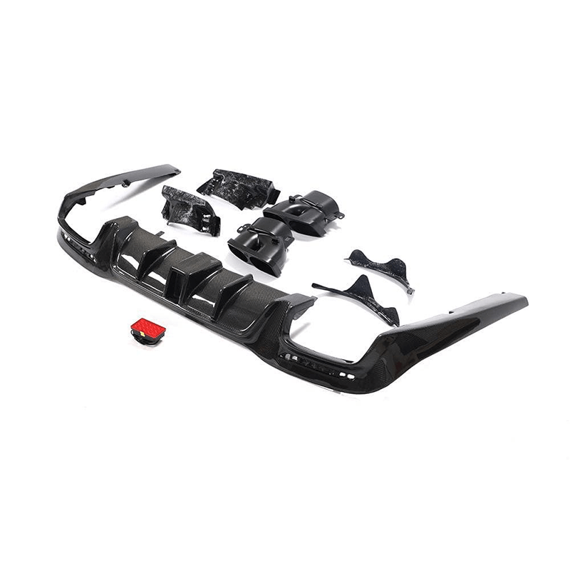 Mercedes Benz S-Class/S63/S65 (W222) BRABUS Style Carbon Fibre Diffuser - Twenty Two Tuning Rear Diffuser