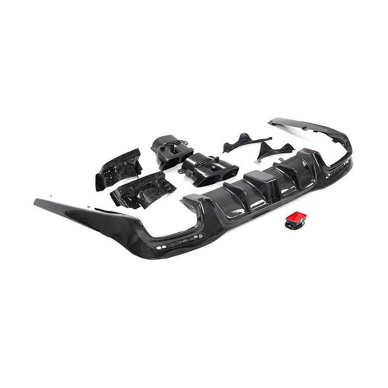 Mercedes Benz S-Class/S63/S65 (W222) BRABUS Style Carbon Fibre Diffuser - Twenty Two Tuning Rear Diffuser