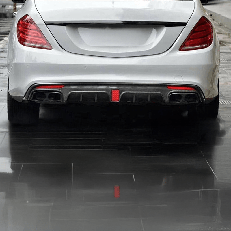 Mercedes Benz S-Class/S63 (W222) BRABUS Style Gloss Black Diffuser - Twenty Two Tuning Rear Diffuser