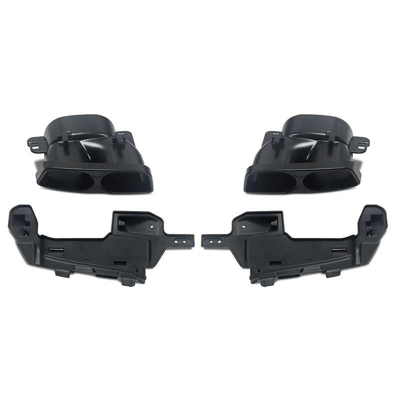 Mercedes Benz S-Class/S63 (W222) BRABUS Style Gloss Black Diffuser - Twenty Two Tuning Rear Diffuser