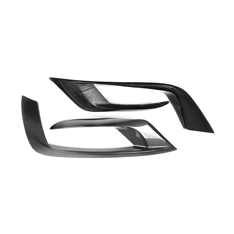 Mercedes Benz S63/S65 (W222) BRABUS 850 Style Carbon Fiber Front Vent Trims - Twenty Two Tuning Front Canards/Bumper Inserts
