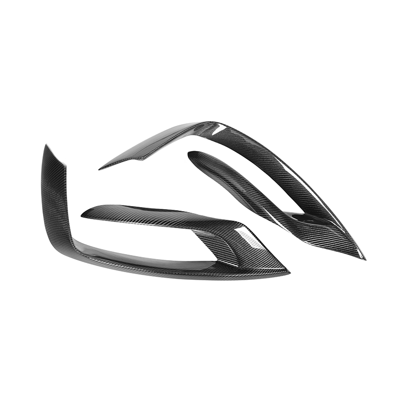 Mercedes Benz S63/S65 (W222) BRABUS 850 Style Carbon Fiber Front Vent Trims - Twenty Two Tuning Front Canards/Bumper Inserts