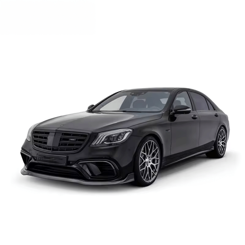 Mercedes Benz S63 (W222) BRABUS Style Carbon Fibre Front Lip Spoiler - Twenty Two Tuning Front Lip