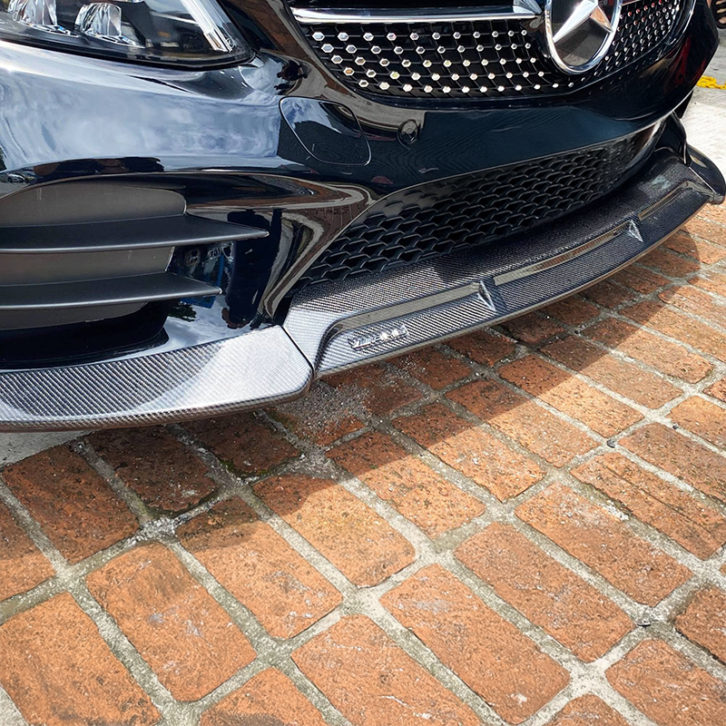 Mercedes C-Class/C43 BRABUS Style Carbon Fibre Front Lip (W205/C205/S205/A205) - Twenty Two Tuning Front Bumper