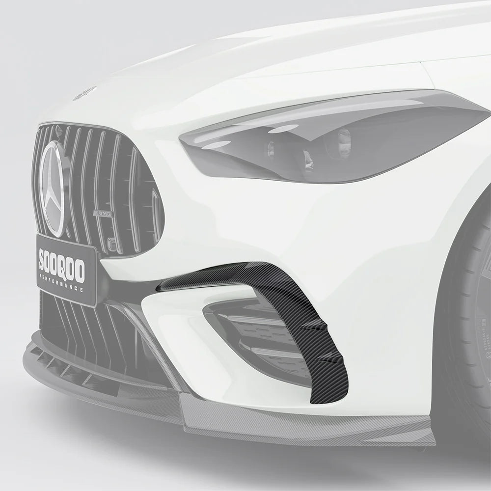 Mercedes CLE53 (C236/A236) SOOQOO Carbon Fiber Front Bumper Inserts - SOOQOO Official Front Canards/Bumper Inserts