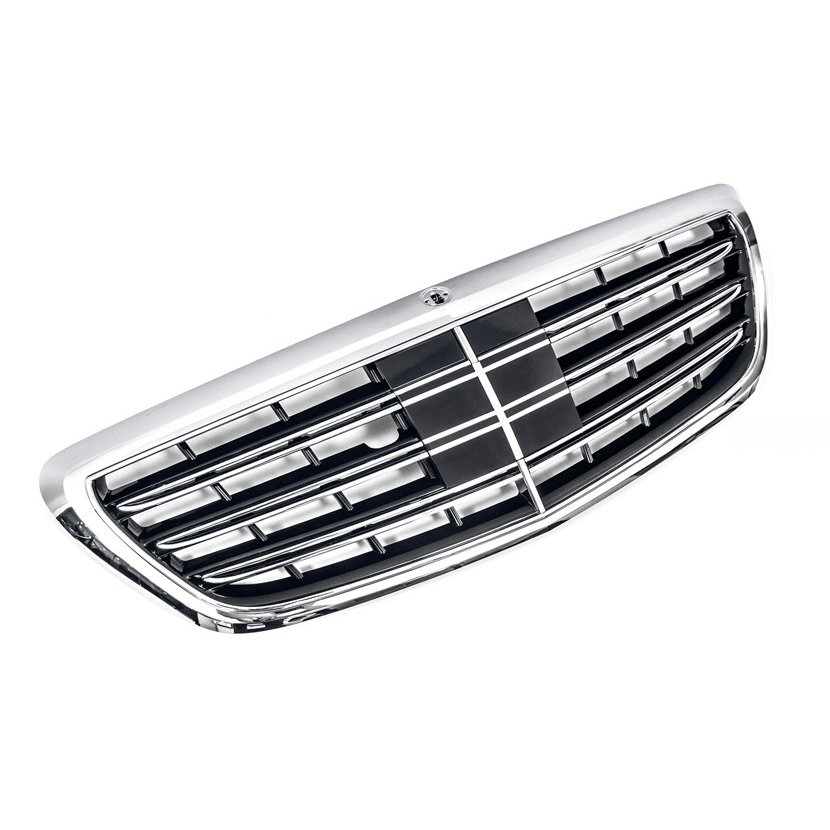 KARPAL Chrome Front Bumper Grill – Mercedes S-Class W222 2014-2020 Maybach Style W/ Camera Cutout