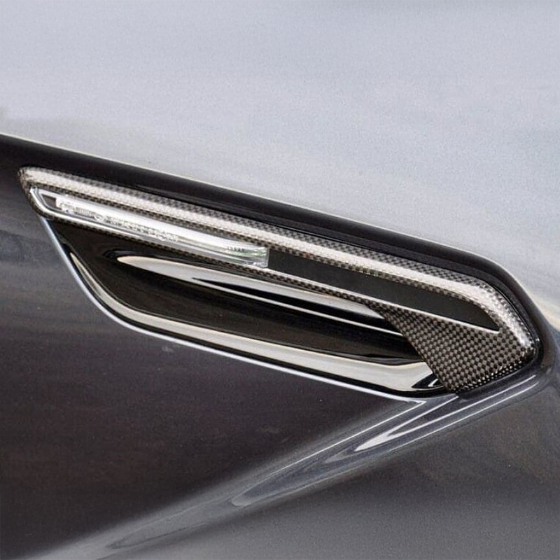 MP Style Carbon Fibre Fender Indicator Trim - Compatible with BMW M6 (F06/F12/F13) - Twenty Two Tuning Fender Trims