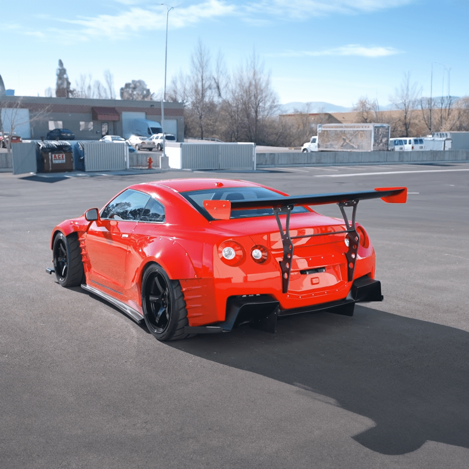 Nissan GTR (R35) Bensopra Style Carbon Fibre Rear Wing Spoiler Kit - Twenty Two Tuning Rear Spoiler