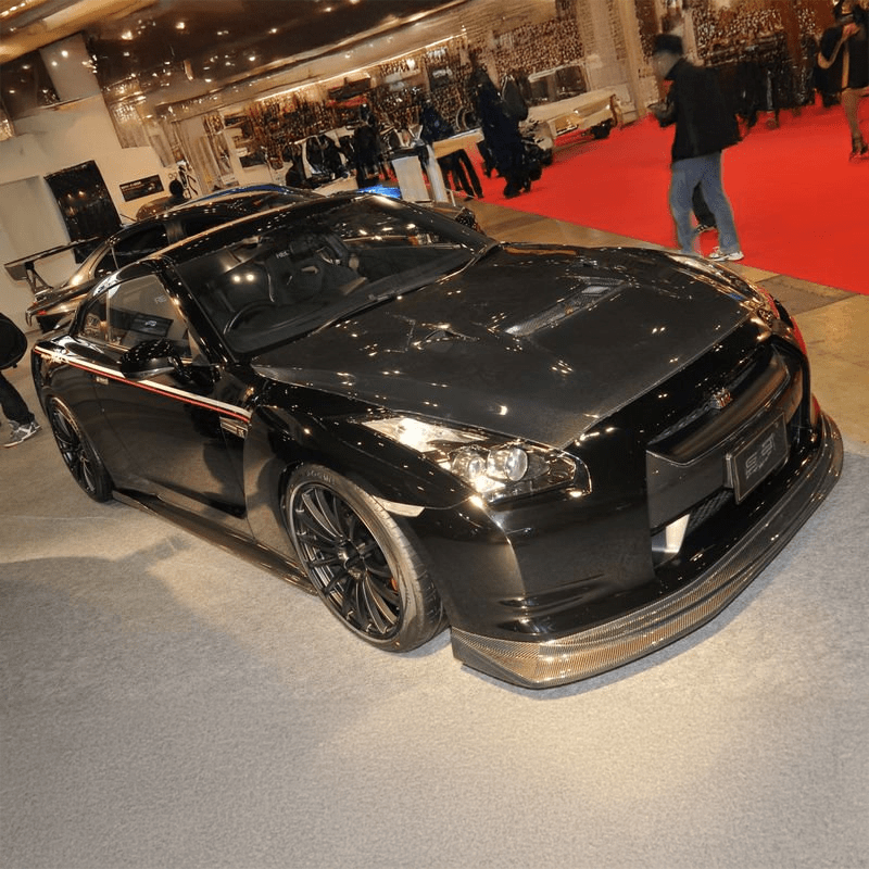 Nissan GTR (R35) Pre-Facelift Varis Style Carbon Fibre Front Lip - Twenty Two Tuning Front Lip