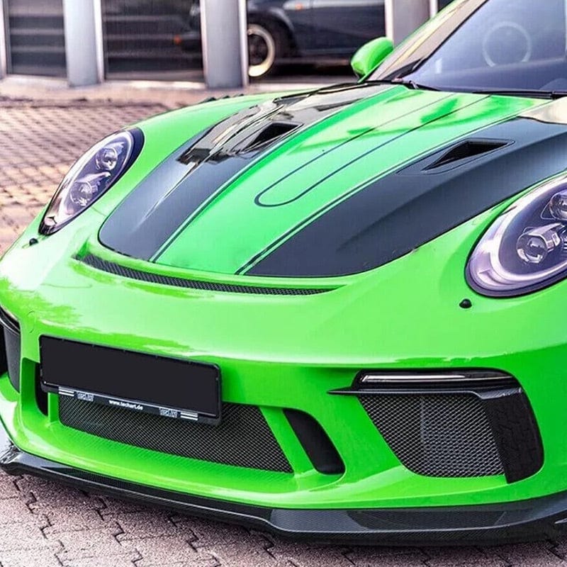 Porsche Carrera 911 GT3 RS (991.2) OEM+ Style Carbon Fiber Front Bumper Trims - Twenty Two Tuning Front Canards/Bumper Inserts