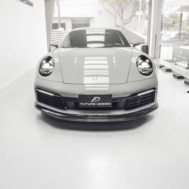 Porsche Carrera/Targa/Convertible (992/911) Future Design Carbon Fibre Front Lip - Future Design Front Lip