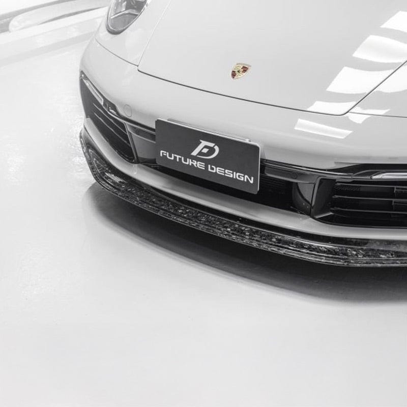 Porsche Carrera/Targa/Convertible (992/911) Future Design Carbon Fibre Front Lip - Future Design Front Lip