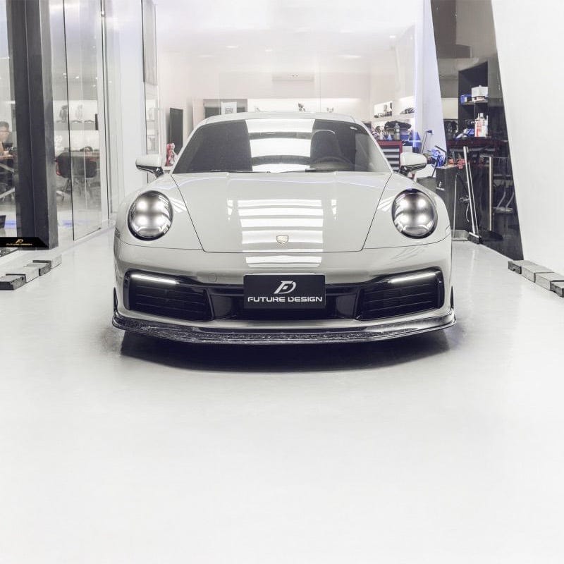 Porsche Carrera/Targa/Convertible (992/911) Future Design Carbon Fibre Front Lip - Future Design Front Lip