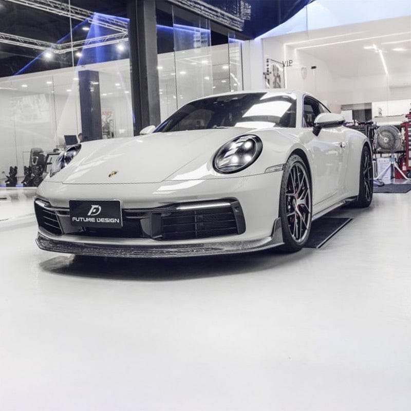 Porsche Carrera/Targa/Convertible (992/911) Future Design Carbon Fibre Front Lip - Future Design Front Lip