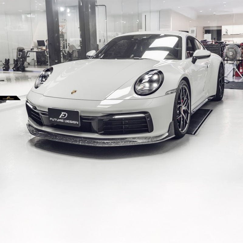 Porsche Carrera/Targa/Convertible (992/911) Future Design Carbon Fibre Front Lip - Future Design Front Lip