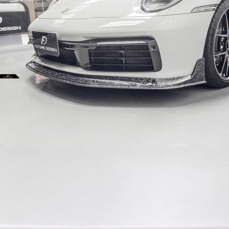 Porsche Carrera/Targa/Convertible (992/911) Future Design Carbon Fibre Front Lip - Future Design Front Lip