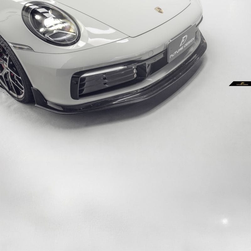 Porsche Carrera/Targa/Convertible (992/911) Future Design Carbon Fibre Front Lip - Future Design Front Lip