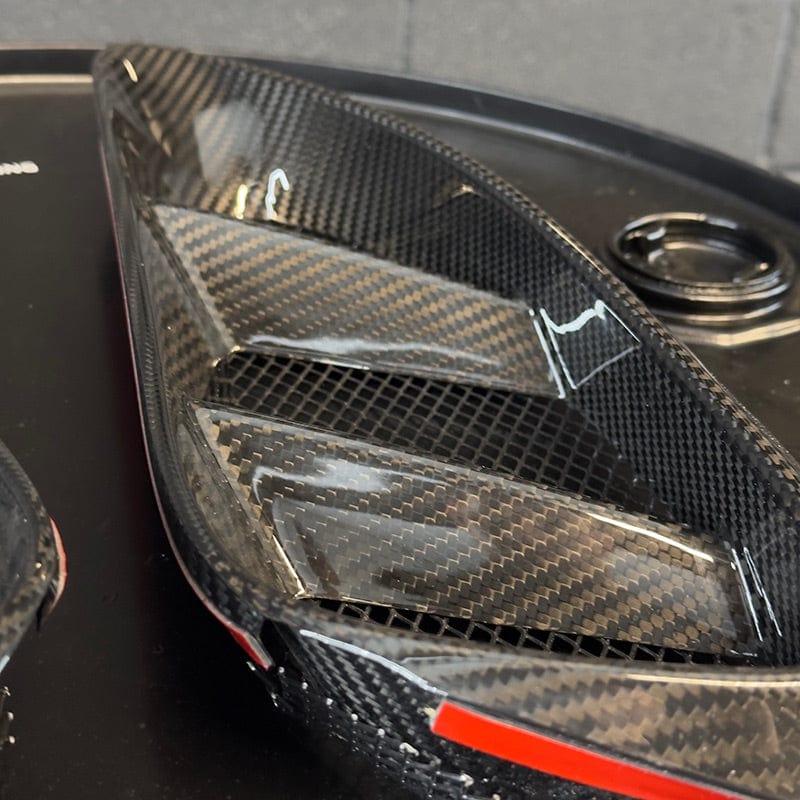 Porsche Cayman/Boxter (718) OEM+ Carbon Fibre Intake Vent Trims - Twenty Two Tuning Rear Fender Vent