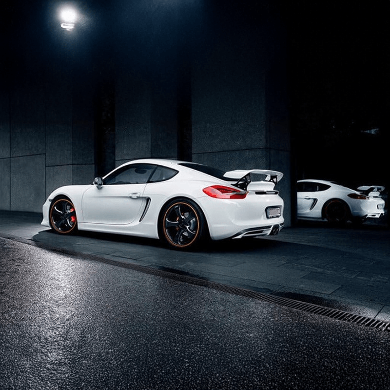 Porsche Cayman/Boxter (718) Techart Style Carbon Rear Wing Spoiler - Twenty Two Tuning Rear Spoiler