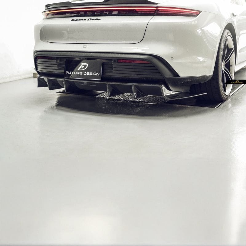 Porsche Taycan (9J1) Future Design Carbon Fiber Rear Diffuser - Future Design Rear Diffuser