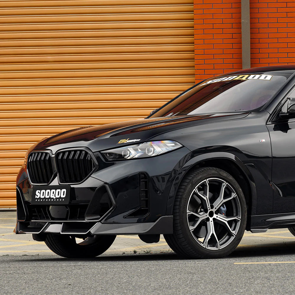 SOOQOO Carbon Fiber Front Lip - Compatible with BMW X6 LCI (G06) - SOOQOO Official Front Lip