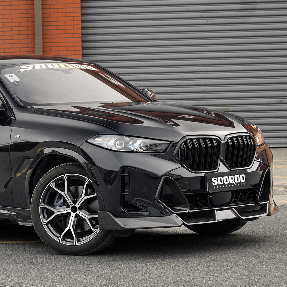 SOOQOO Carbon Fiber Front Lip - Compatible with BMW X6 LCI (G06) - SOOQOO Official Front Lip