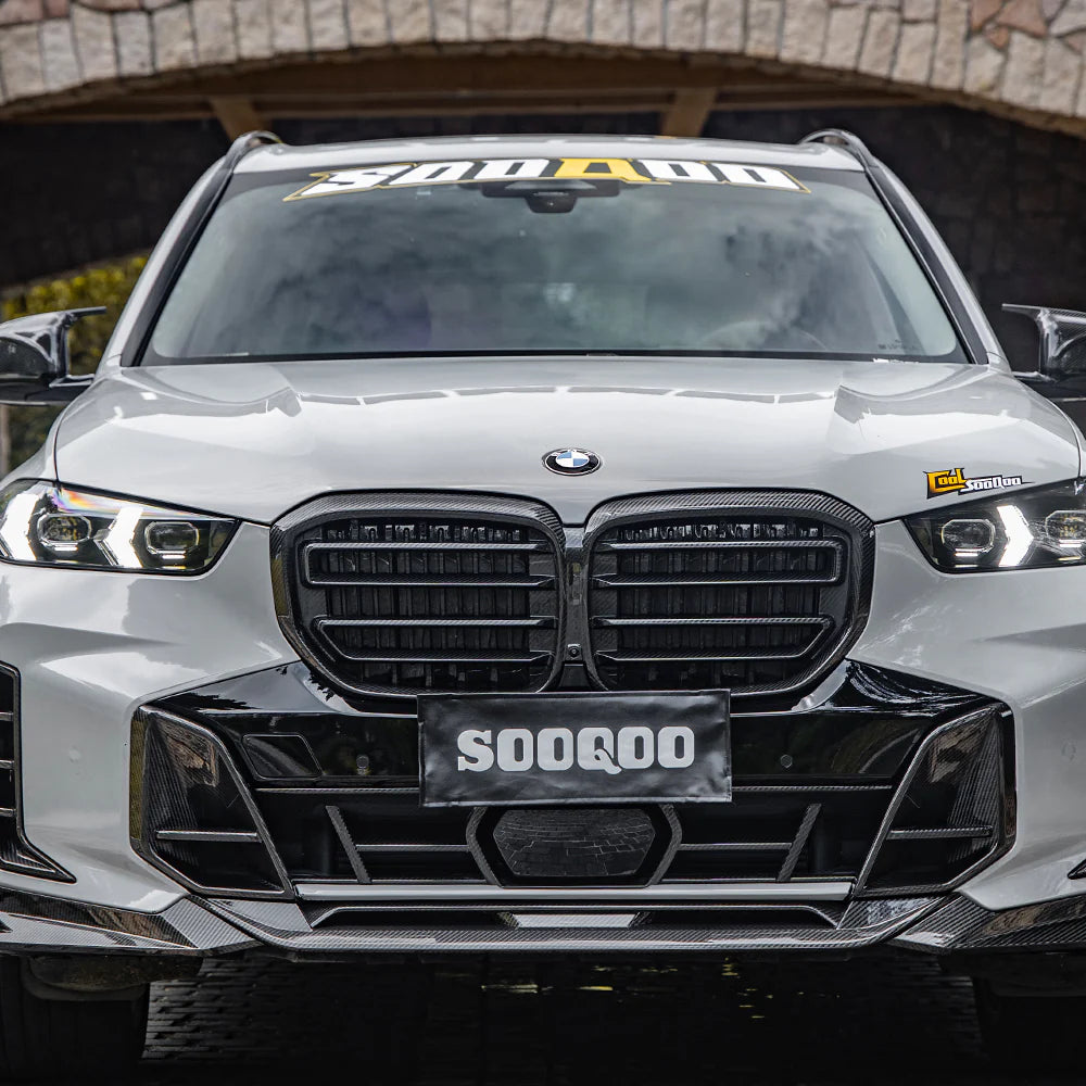 SOOQOO Carbon Fiber Front Lower Grille - Compatible with BMW X5 LCI (G05) - SOOQOO Official Front Canards/Bumper Inserts