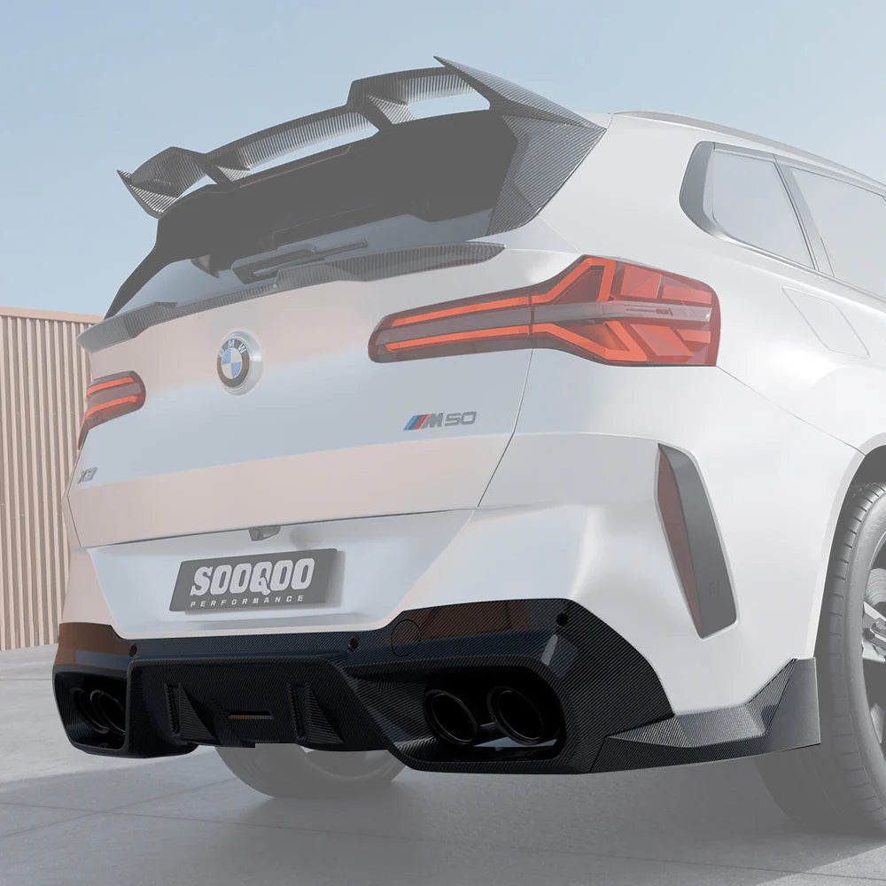 SOOQOO Carbon Fiber Rear Diffuser - Compatible with BMW X3 (G45) - SOOQOO Official Rear Diffuser