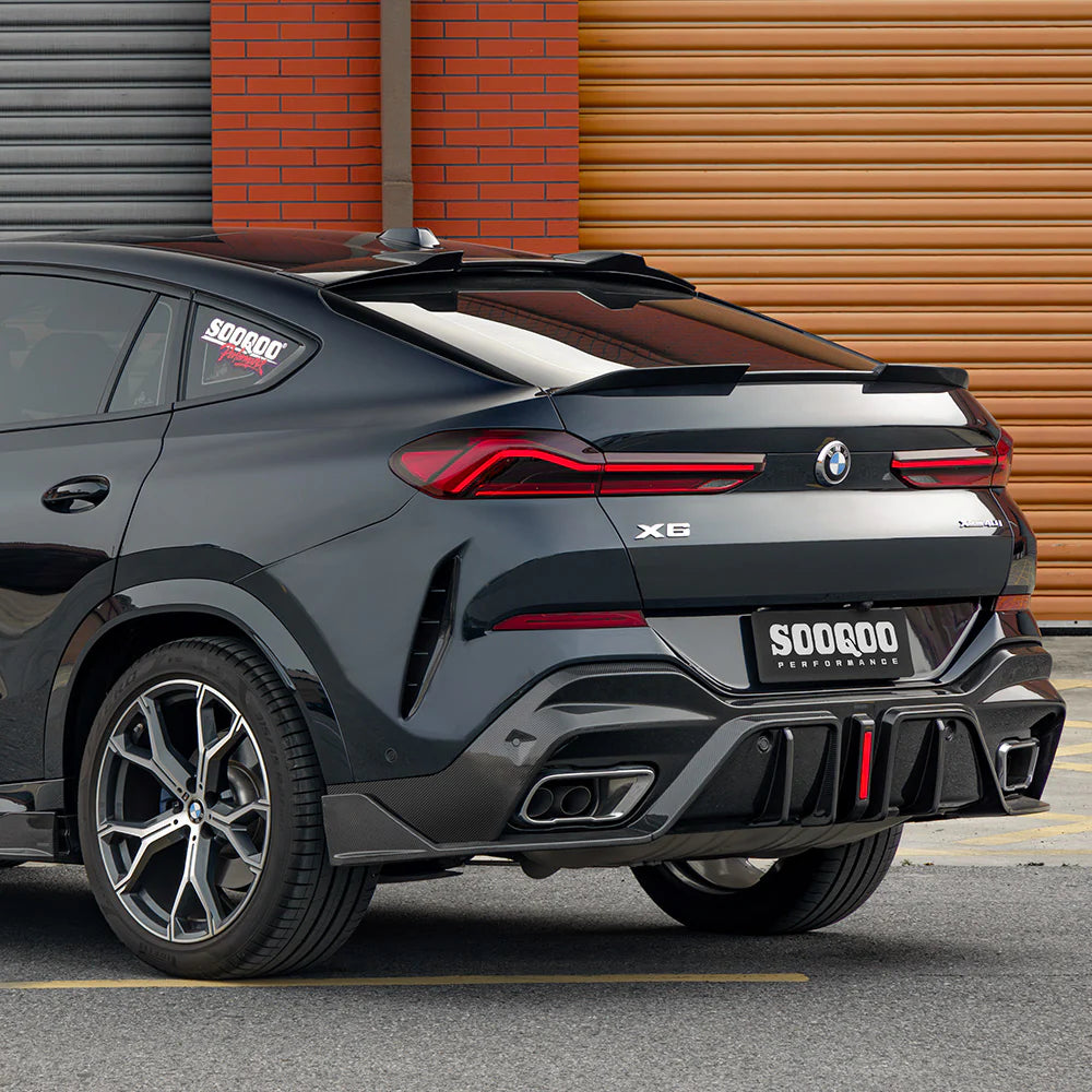 SOOQOO Carbon Fiber Rear Diffuser - Compatible with BMW X6 (G06) - SOOQOO Official Rear Diffuser