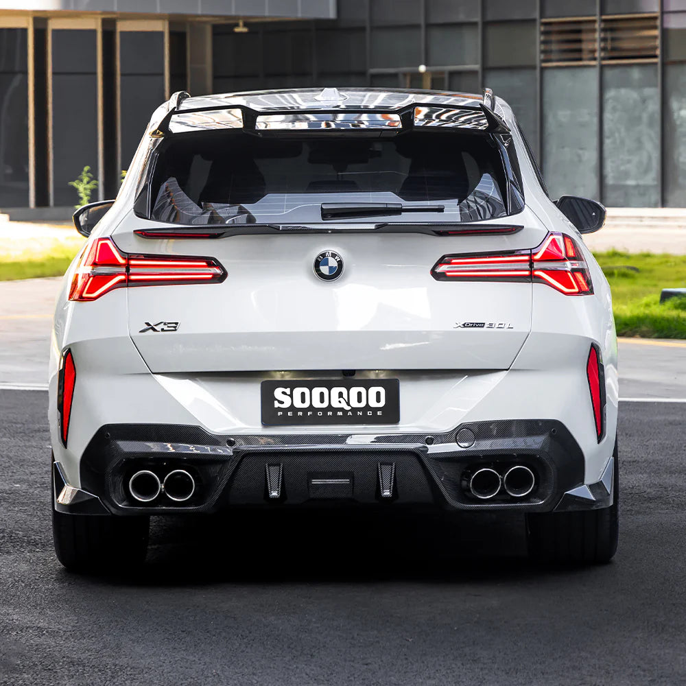 SOOQOO Carbon Fiber Rear Reflector Covers - Compatible with BMW X3 (G45) - SOOQOO Official Rear Canards