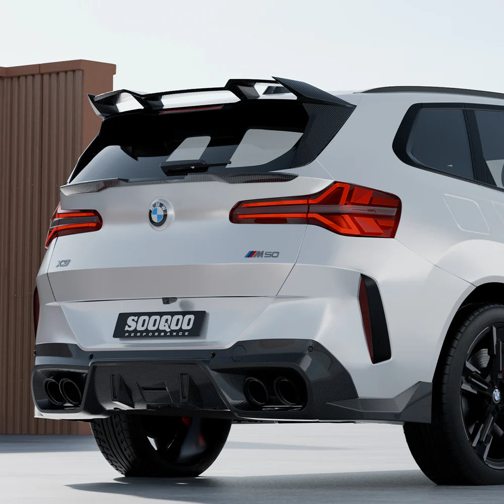 SOOQOO Carbon Fiber Rear Window Fins - Compatible with BMW X3 (G45) - SOOQOO Official Rear Spoiler