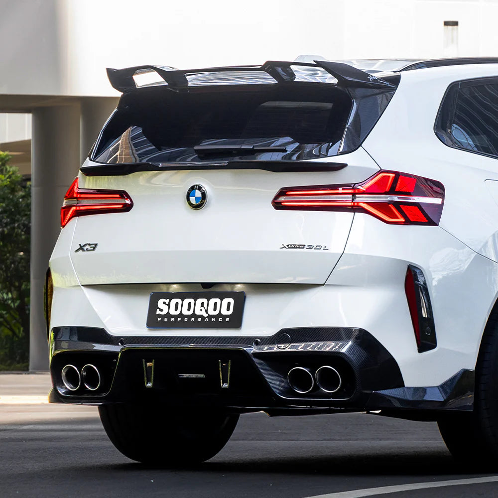 SOOQOO Carbon Fiber Rear Window Fins - Compatible with BMW X3 (G45) - SOOQOO Official Rear Spoiler