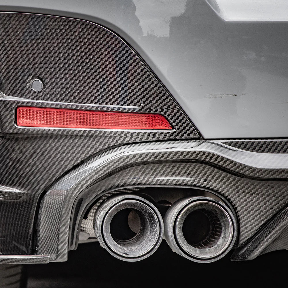 SOOQOO Carbon Fibre Dual Tip Rear Diffuser - Compatible with BMW 4 Series (G26) - SOOQOO Official Rear Diffuser